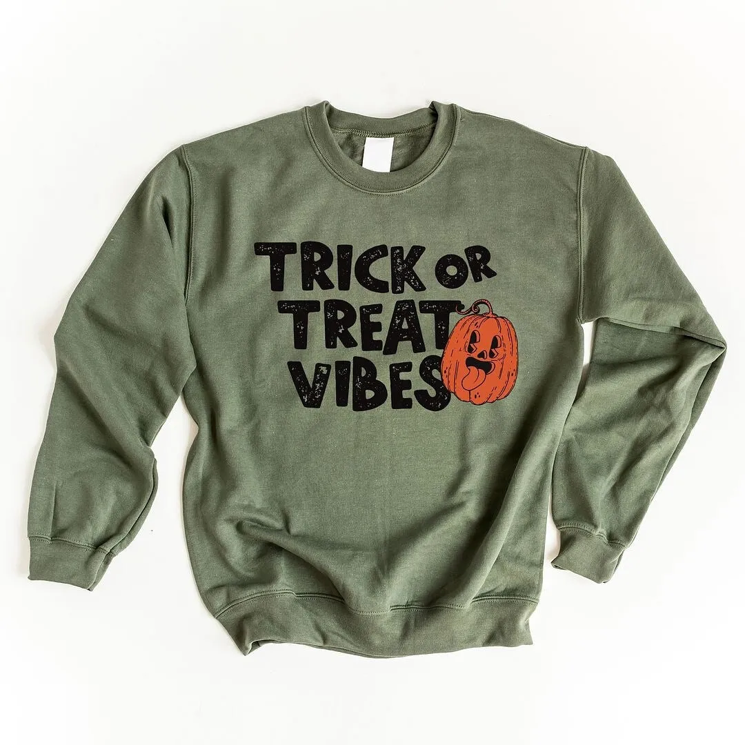 Trick or Treat Vibes Pumpkin Graphic Sweatshirt sold by Zulily product image thumbnail 2