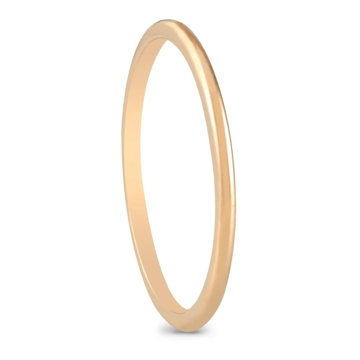 1mm Domed Wedding Band in 14K Pink Gold sold by Zulily product image thumbnail 2