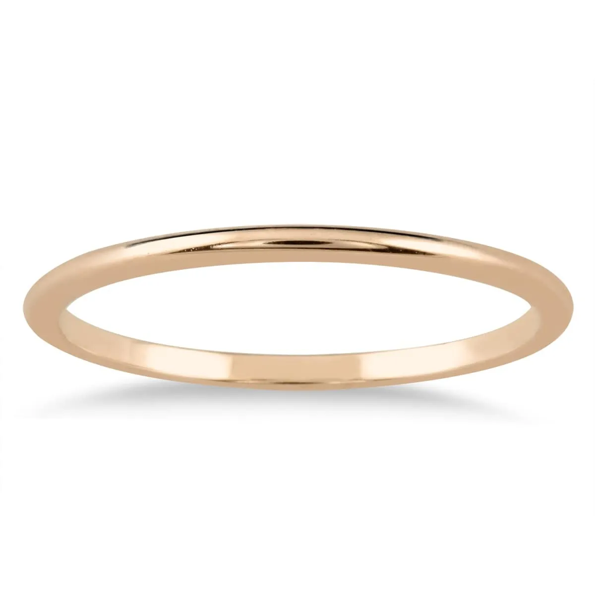 1mm Domed Wedding Band in 14K Pink Gold sold by Zulily