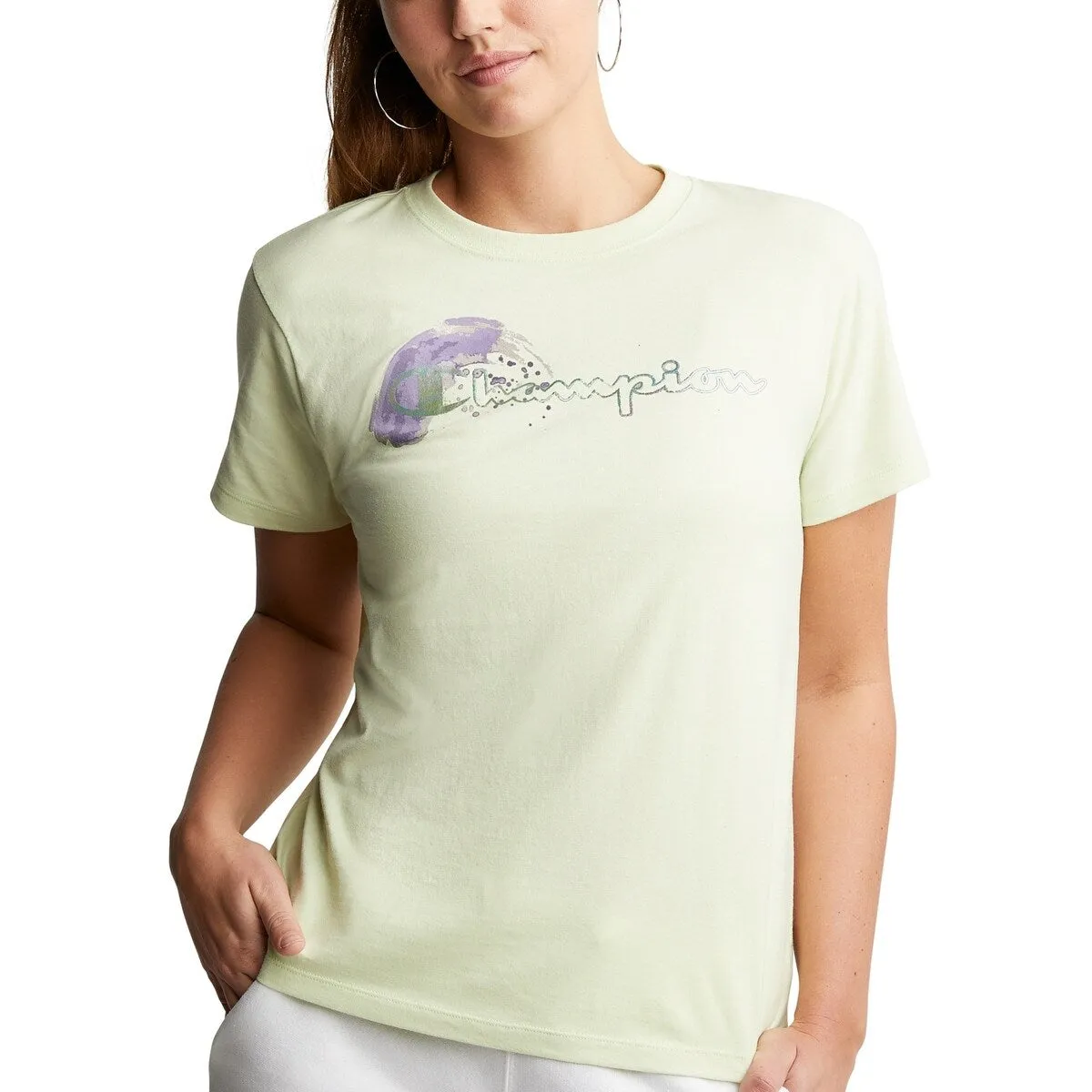 Champion Women's Classic T-Shirt Green Size X-Small sold by Zulily