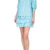 Michael Kors Women's Eyelet Off The Shoulder Top Blue sold by Zulily