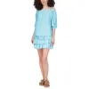 Michael Kors Women's Eyelet Off The Shoulder Top Blue sold by Zulily