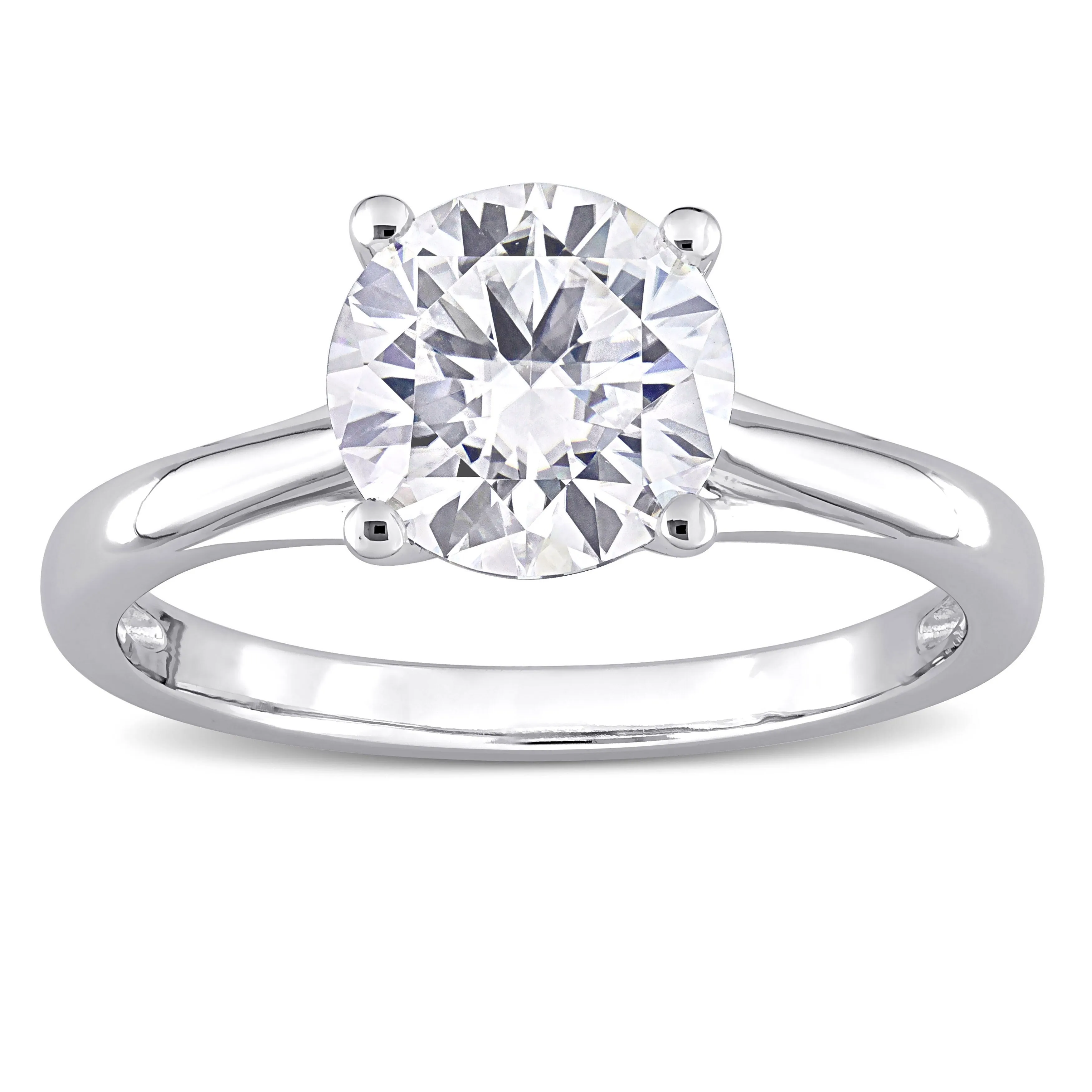 Miadora 2ct DEW Moissanite Classic Solitaire Engagement Ring in 10k White Gold sold by Zulily product image thumbnail 3