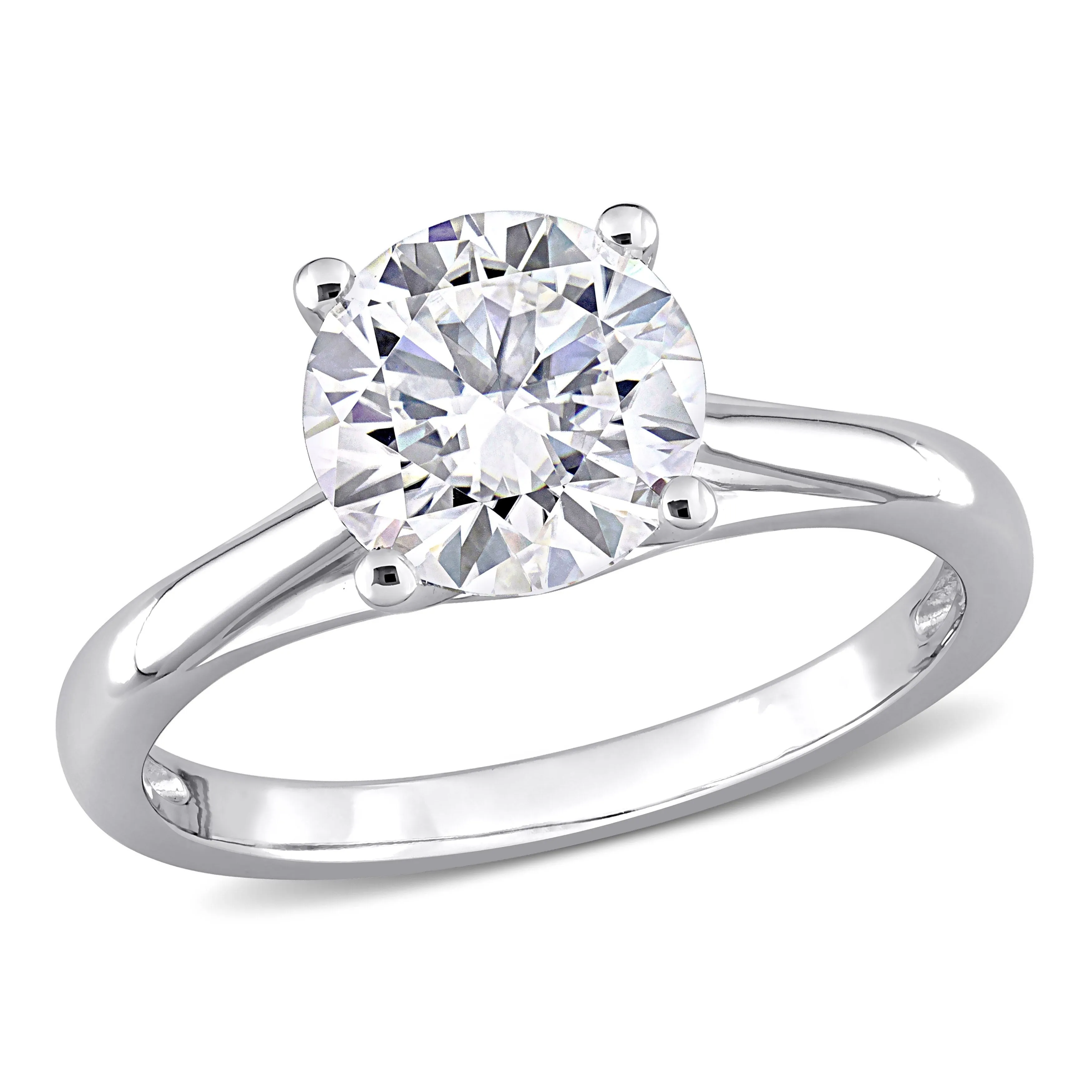 Miadora 2ct DEW Moissanite Classic Solitaire Engagement Ring in 10k White Gold sold by Zulily