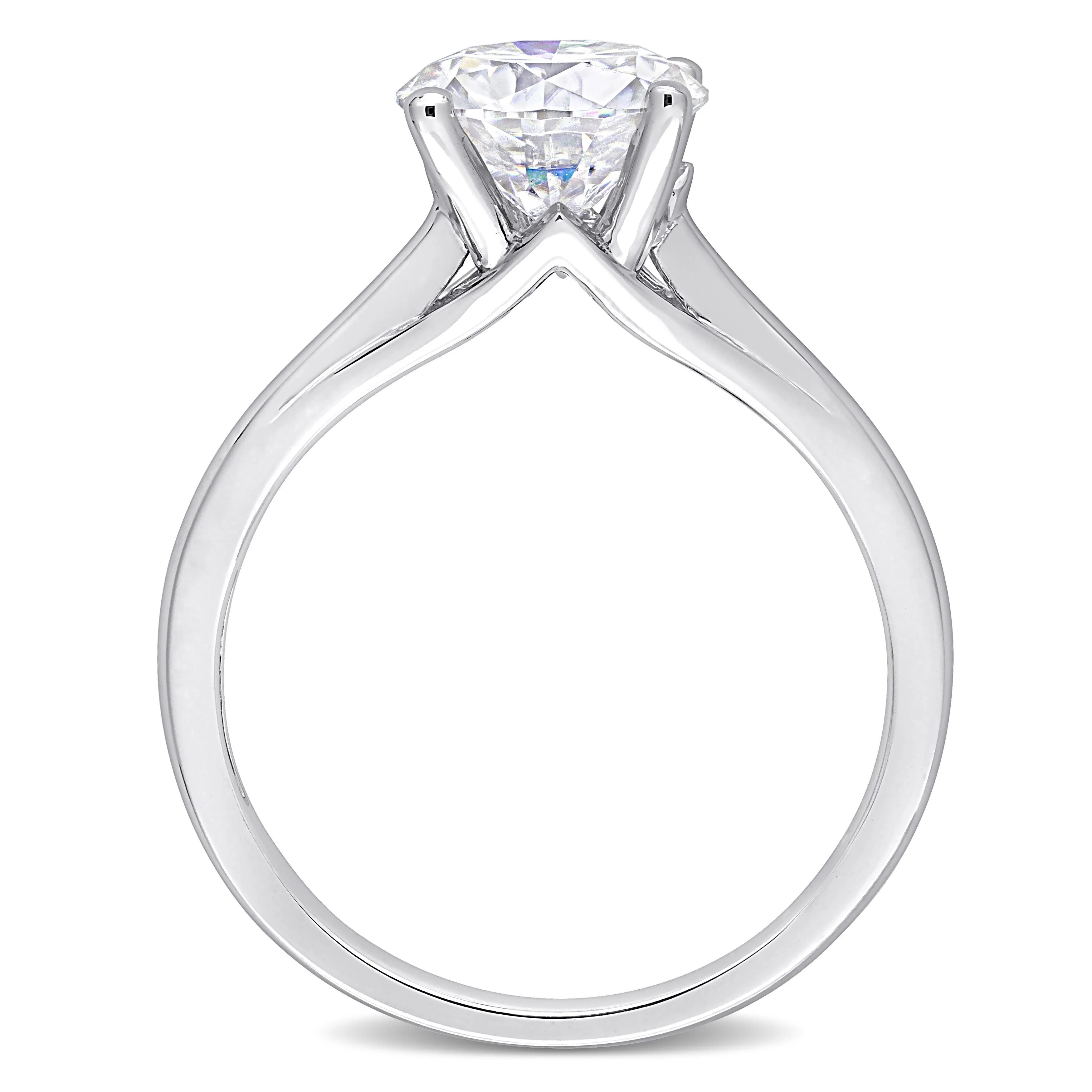 Miadora 2ct DEW Moissanite Classic Solitaire Engagement Ring in 10k White Gold sold by Zulily product image thumbnail 5