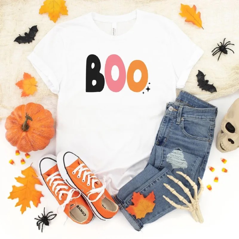 Boo Colorful Stars Short Sleeve Tee sold by Zulily