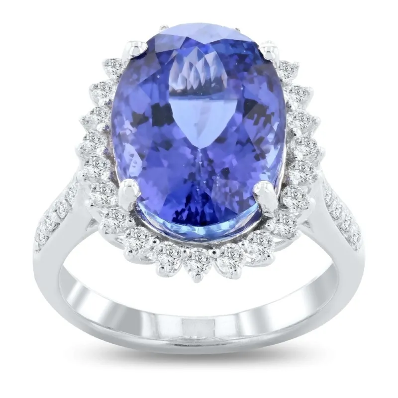 Auriya Platinum 9 1/2ct Tanzanite and 5/8ct TDW Diamond Ring sold by Zulily