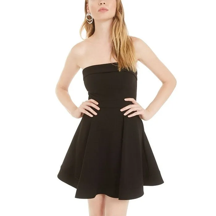 B. Darlin Women's Strapless Mini Fit & Flare Dress Black Size 3/4 sold by Zulily