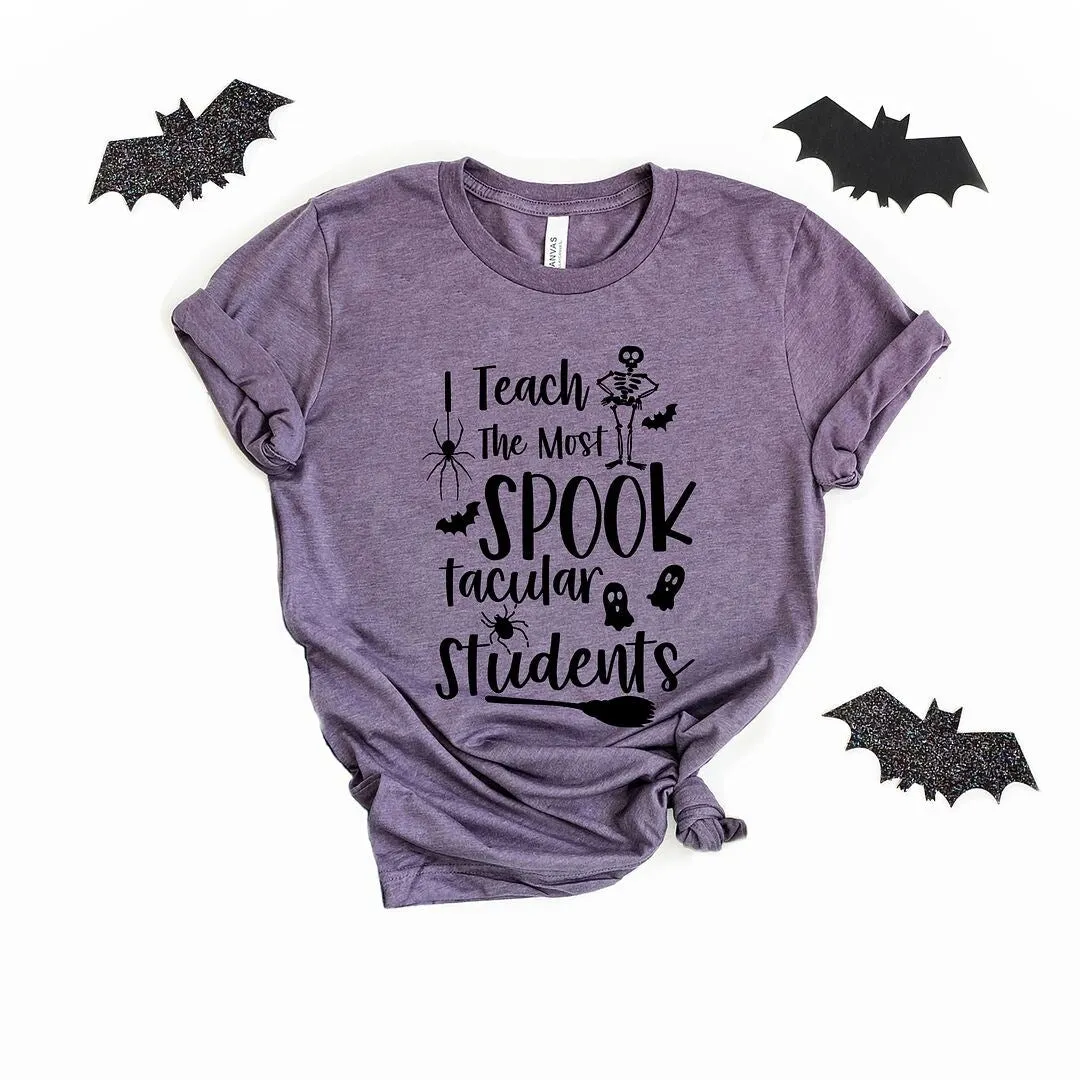 I Teach The Most Spooktacular Students Short Sleeve Tee sold by Zulily