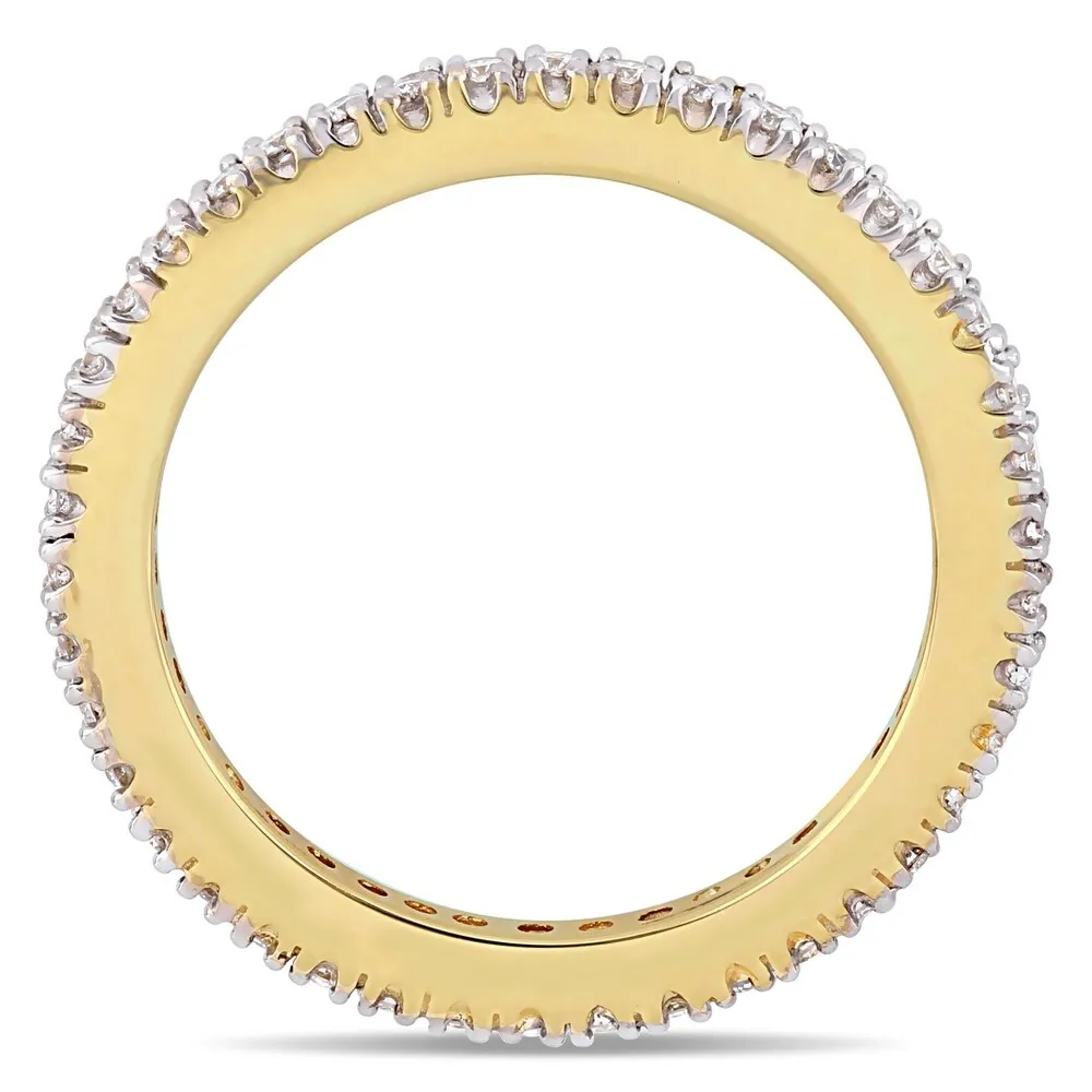Miadora 14k Yellow Gold 1/4ct TDW Diamond Stackable Full-Eternity Wedding Band sold by Zulily product image thumbnail 3