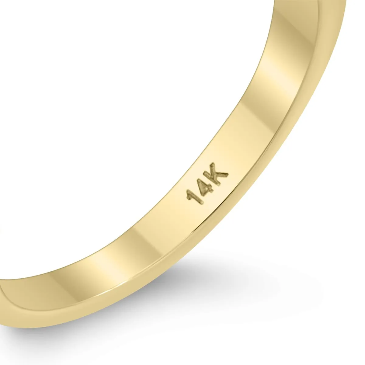 Women's 1.5MM Thin Micro-Hammered 14K Yellow Gold Wedding Band sold by Zulily product image thumbnail 3