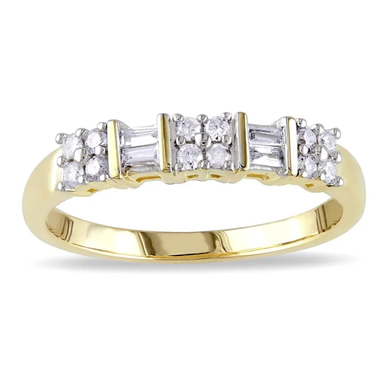 Miadora 10k Yellow Gold 1/4ct TDW Diamond Ring sold by Zulily