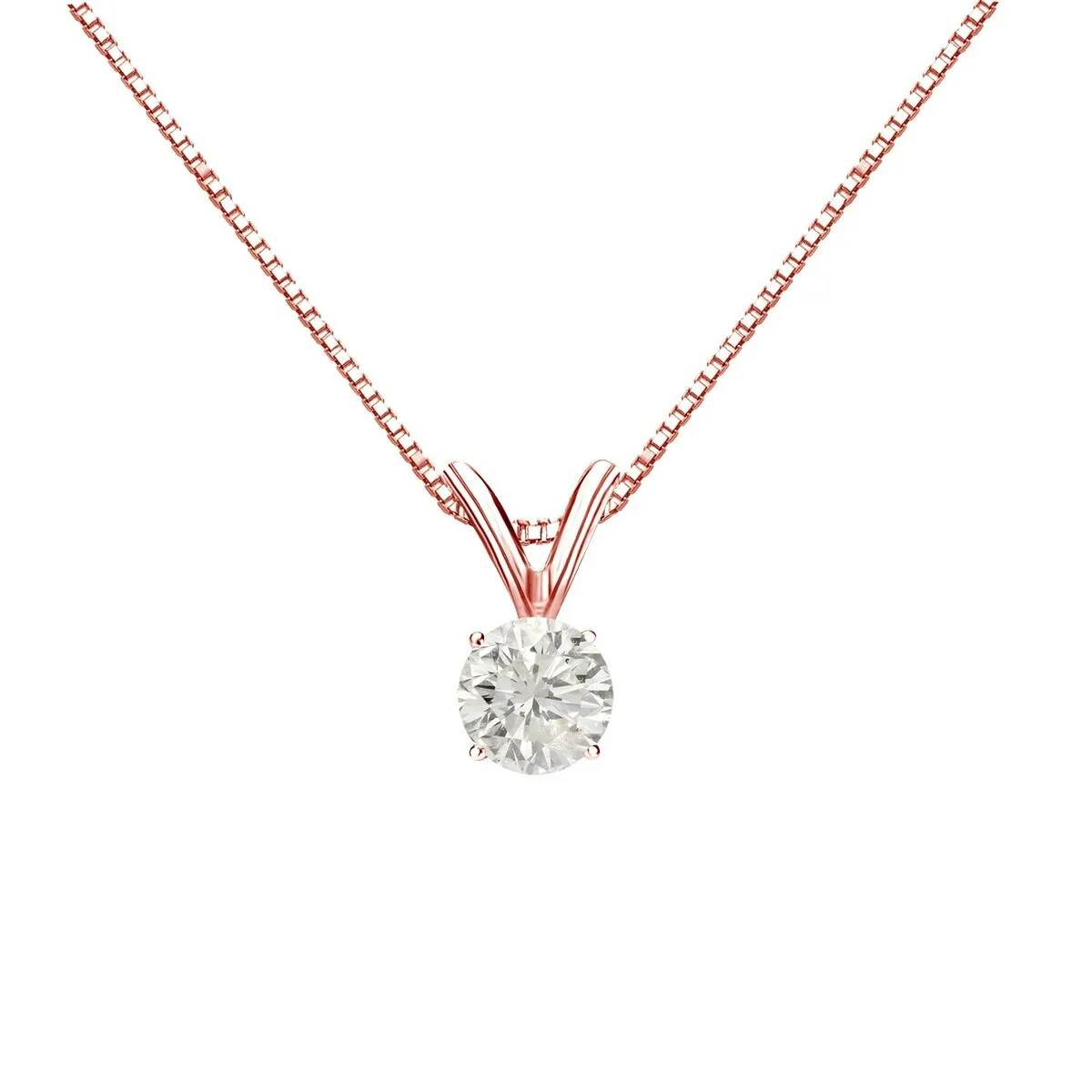 Auriya 14k Gold 1/4ctw Round Solitaire Diamond Necklace sold by Zulily product image thumbnail 3