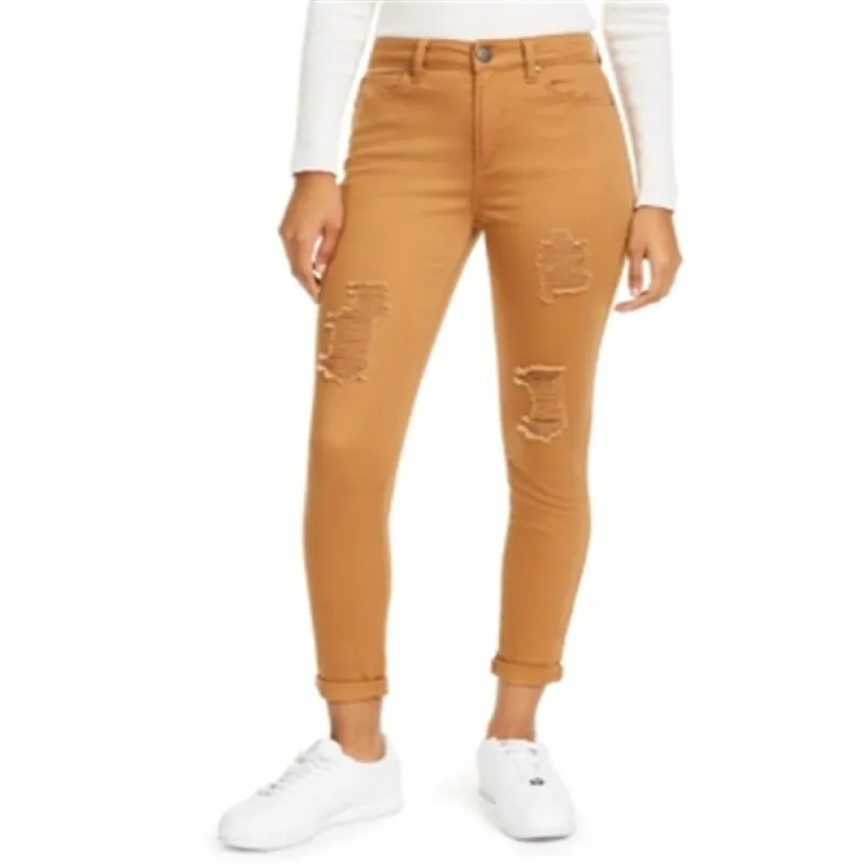 Tinseltown Junior's Distressed Skinny Jeans Brown Size 1 sold by Zulily