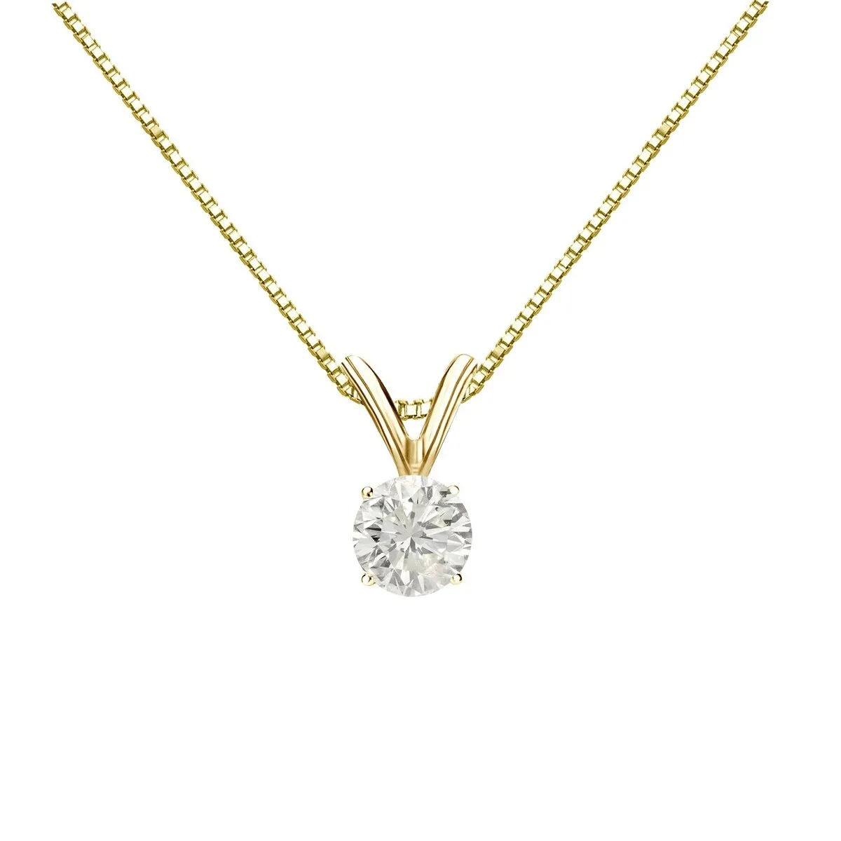 Auriya 14k Gold 1/4ctw Round Solitaire Diamond Necklace sold by Zulily product image thumbnail 2