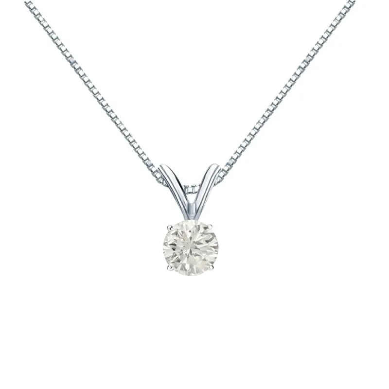 Auriya 14k Gold 1/4ctw Round Solitaire Diamond Necklace sold by Zulily