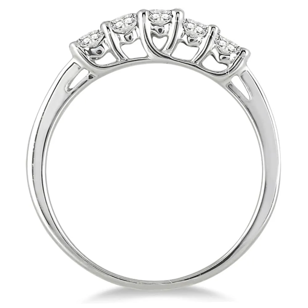 1/4 Carat TW Diamond 5 Stone Ring in 10K White Gold sold by Zulily product image thumbnail 2