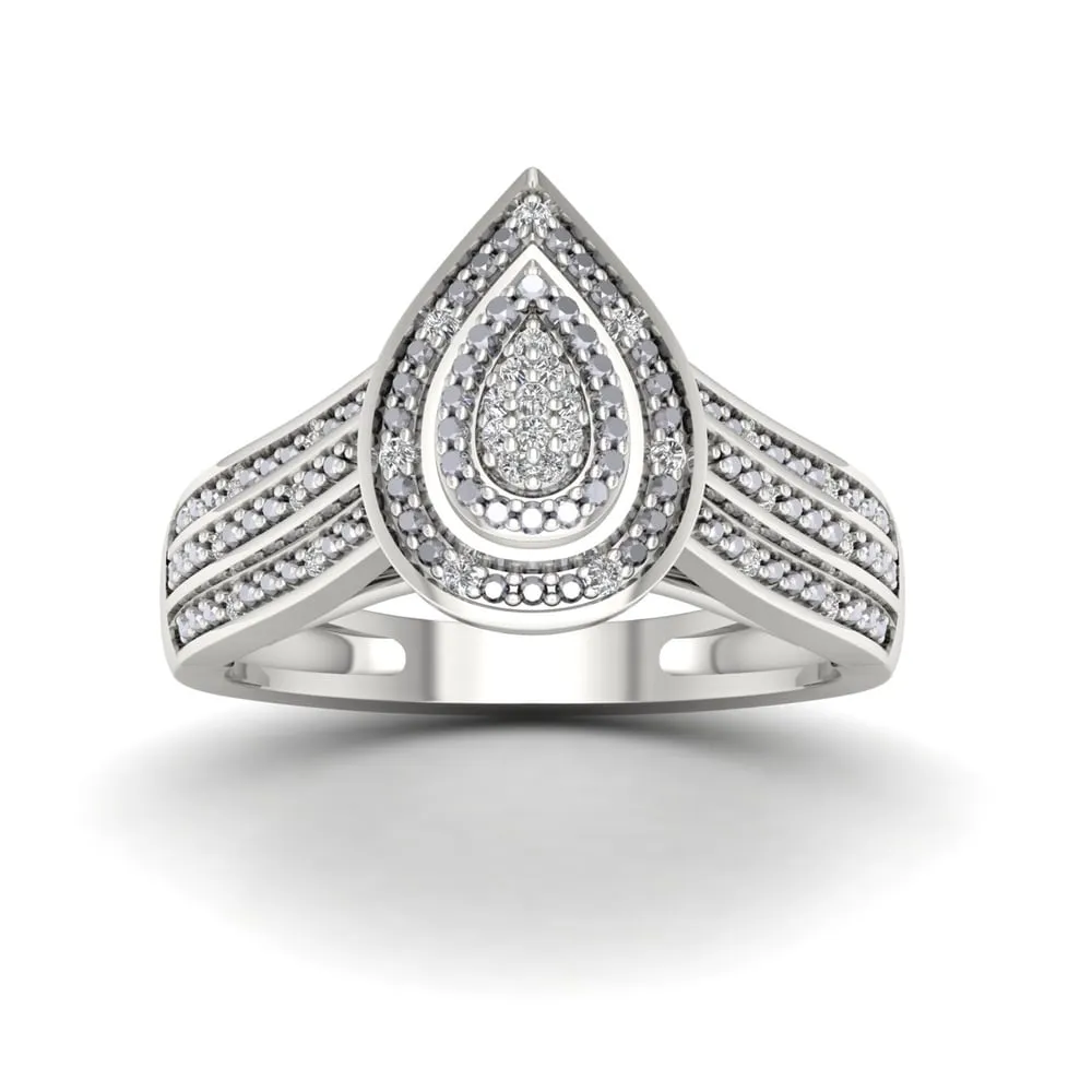 De Couer 1/10ct TDW Diamond Engagement Ring - White sold by Zulily product image thumbnail 3