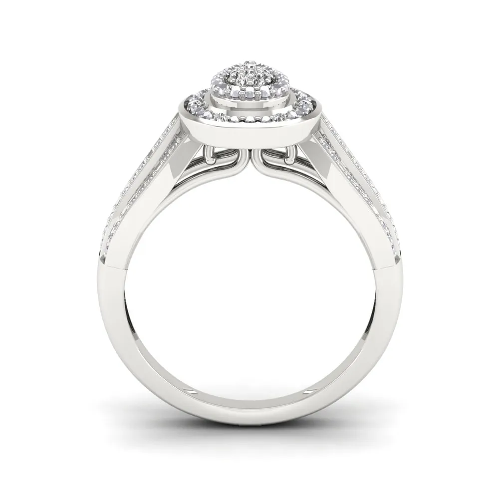 De Couer 1/10ct TDW Diamond Engagement Ring - White sold by Zulily product image thumbnail 5