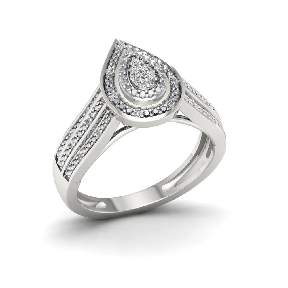De Couer 1/10ct TDW Diamond Engagement Ring - White sold by Zulily product image thumbnail 4