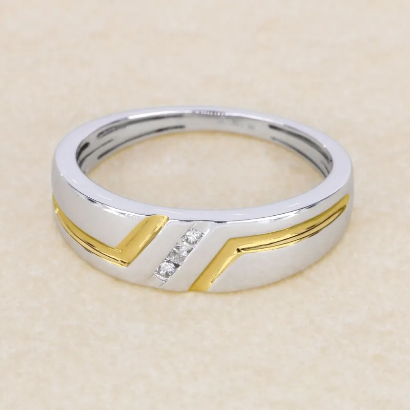Sterling Silver 1/20ct TDW Diamond Men's Ring (H-I, I2) sold by Zulily
