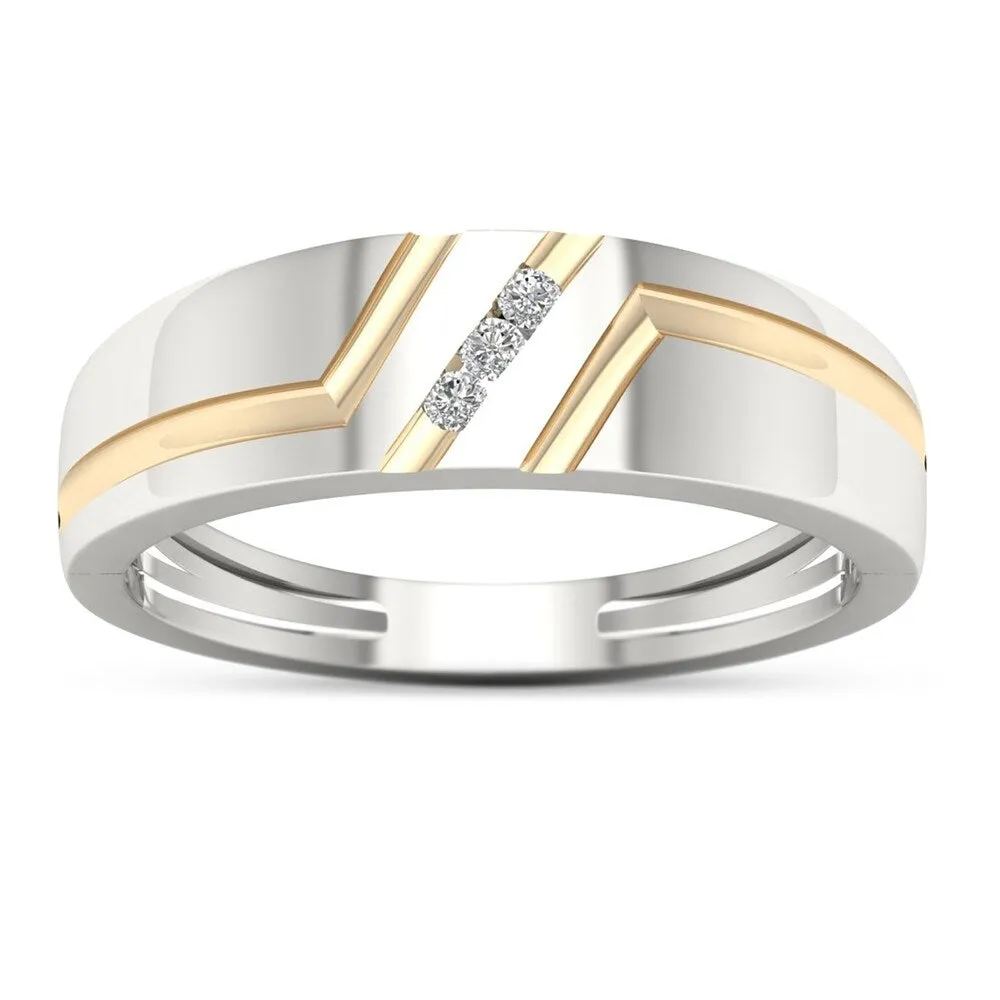 Sterling Silver 1/20ct TDW Diamond Men's Ring (H-I, I2) sold by Zulily product image thumbnail 4