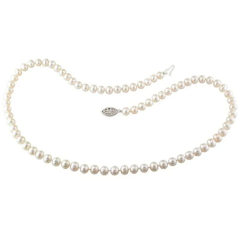 Miadora Sterling Silver 5-6 mm Cultured Freshwater Pearl Necklace (18 or 24 inch) sold by Zulily