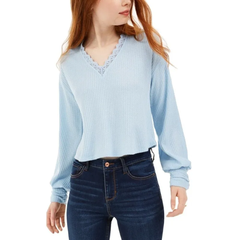 Love, Fire By Junior's Topson Lace Trim Thermal Top Blue Size X-Small sold by Zulily