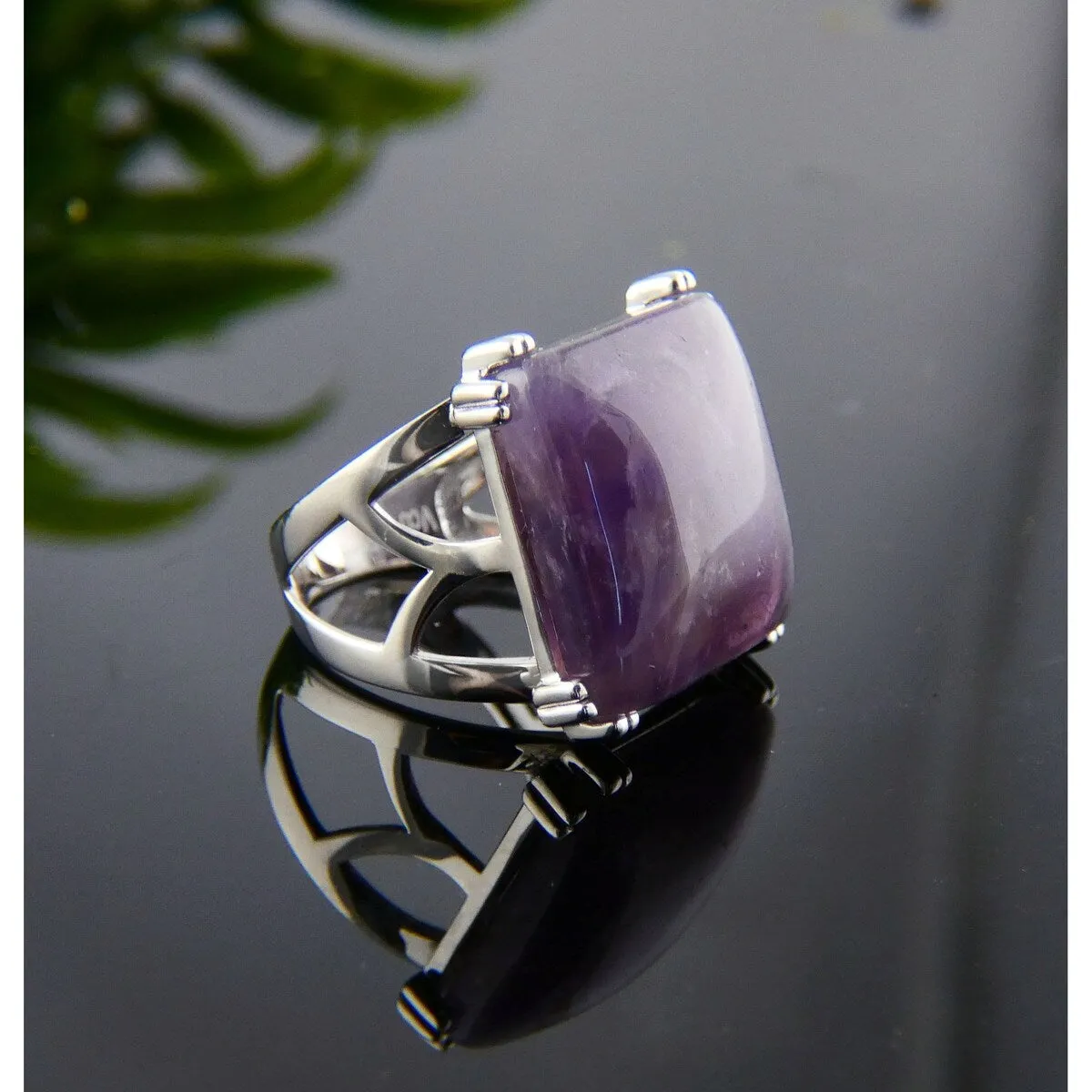 Vera & Co. Genuine Amethyst Square Statement Ring sold by Zulily