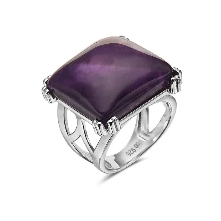 Vera & Co. Genuine Amethyst Square Statement Ring sold by Zulily product image thumbnail 2