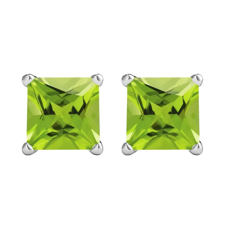 Sterling Silver with Natural Peridot Stud Earring sold by Zulily