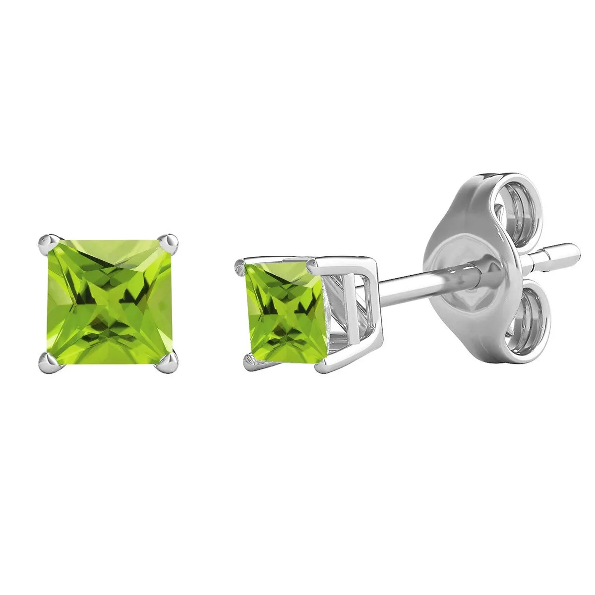Sterling Silver with Natural Peridot Stud Earring sold by Zulily product image thumbnail 2
