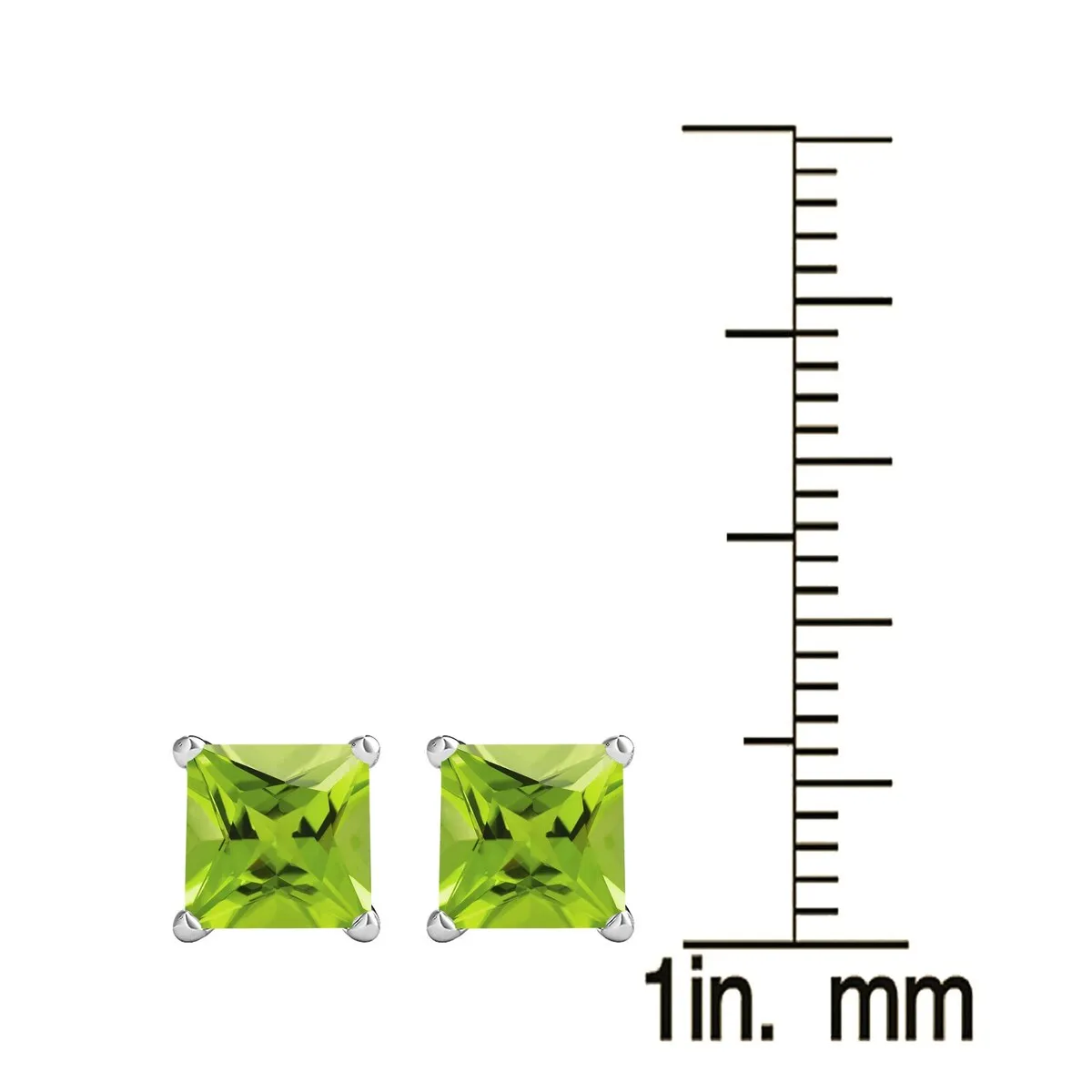 Sterling Silver with Natural Peridot Stud Earring sold by Zulily product image thumbnail 3