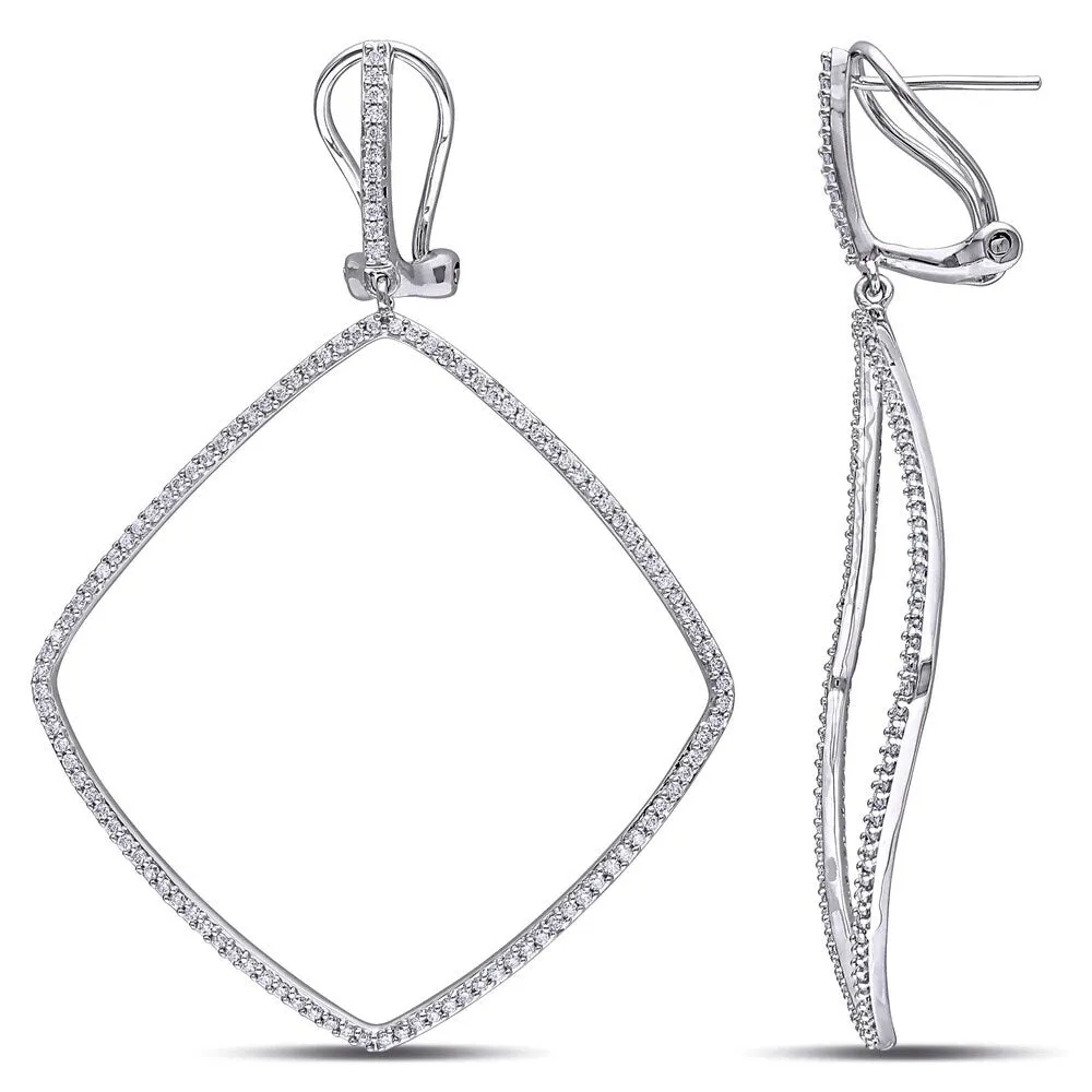 Miadora 14k White Gold 3/4ct TDW Diamond Dangle Earrings sold by Zulily