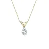 Auriya 14-karat Gold 0.30ctw Pear Solitaire Lab Grown Diamond Necklace V-End (D-E VVS) Prong - 0.3 sold by Zulily