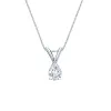 Auriya 14-karat Gold 0.30ctw Pear Solitaire Lab Grown Diamond Necklace V-End (D-E VVS) Prong - 0.3 sold by Zulily