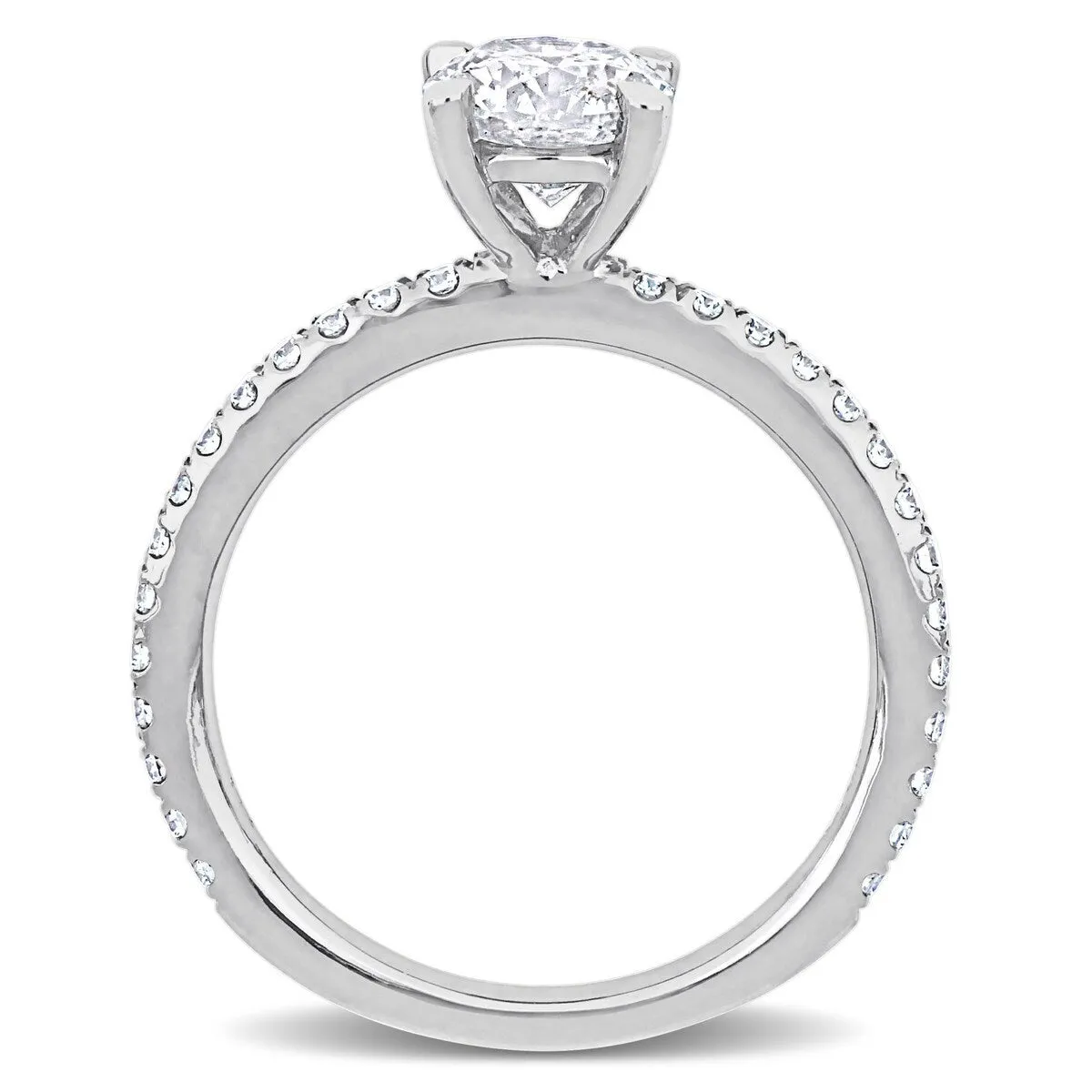 Miadora 1 1/3ct TDW Diamond Engagement Ring in 14k White Gold sold by Zulily product image thumbnail 4