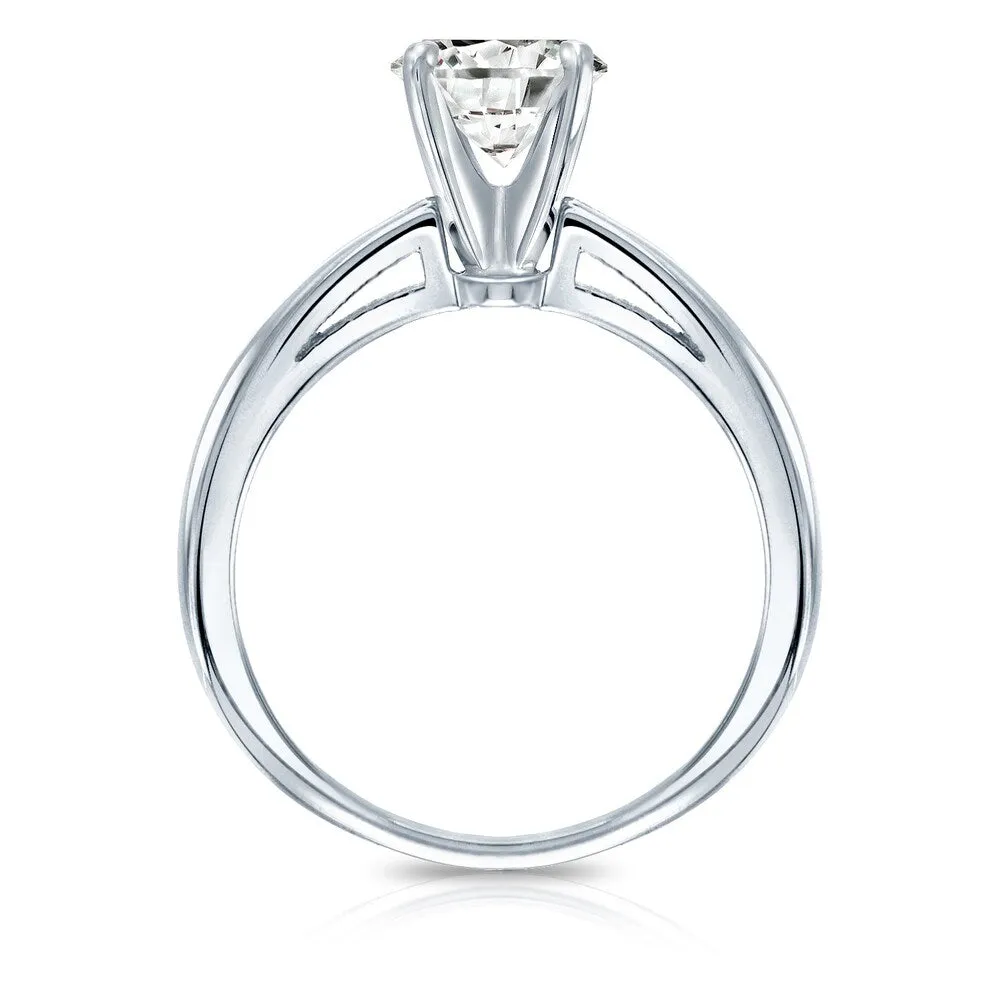 Auriya Platinum 1 carat TW Round Solitaire Diamond Engagement Ring sold by Zulily product image thumbnail 3