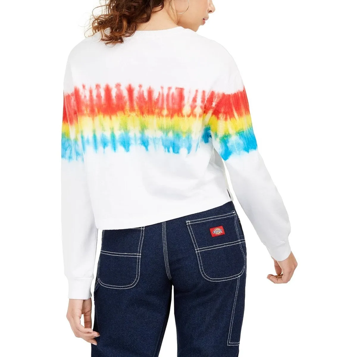 Rebellious One Juniors' Tie-Dyed Sweatshirt White Size Medium sold by Zulily product image thumbnail 2