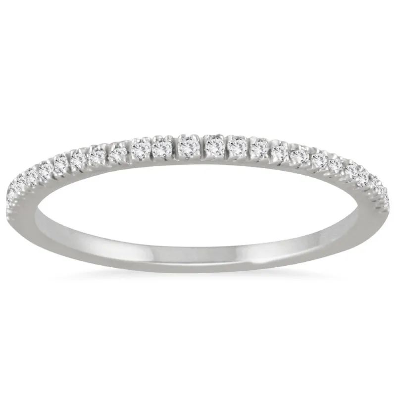 1/6 Carat TW Diamond Wedding Band in 14K White Gold sold by Zulily