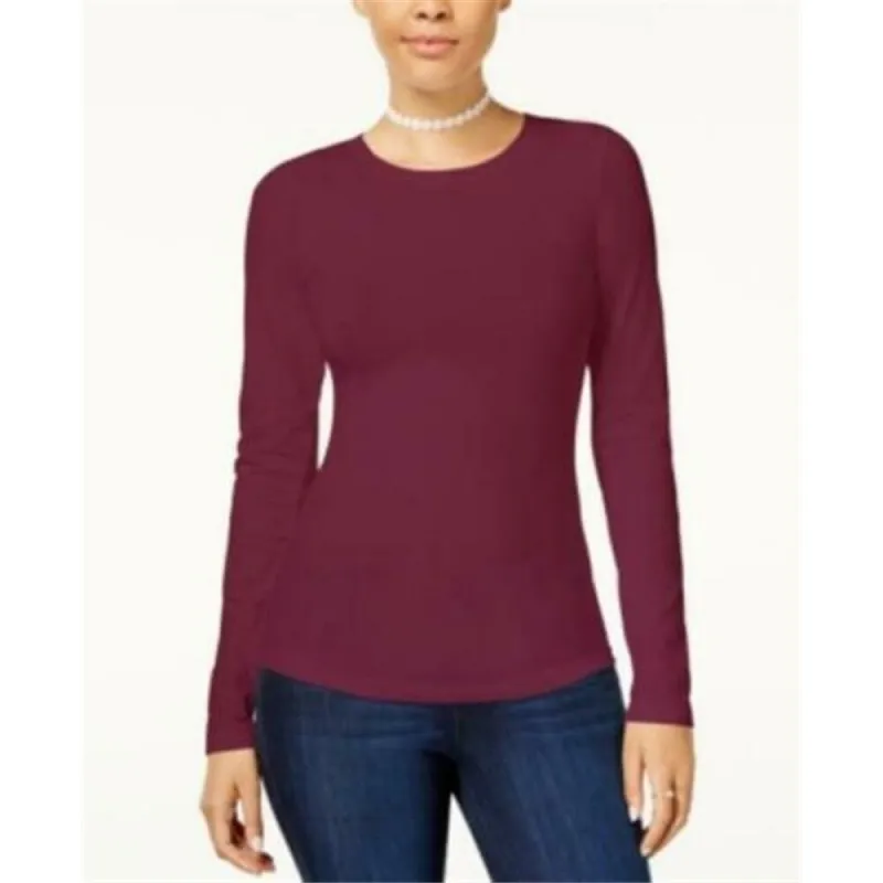 Planet Gold Juniors' Long-Sleeve T-Shirt Red Size Medium sold by Zulily