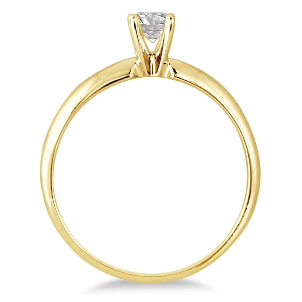1/7 Carat Round Diamond Solitaire Ring in 14K Yellow Gold sold by Zulily product image thumbnail 2
