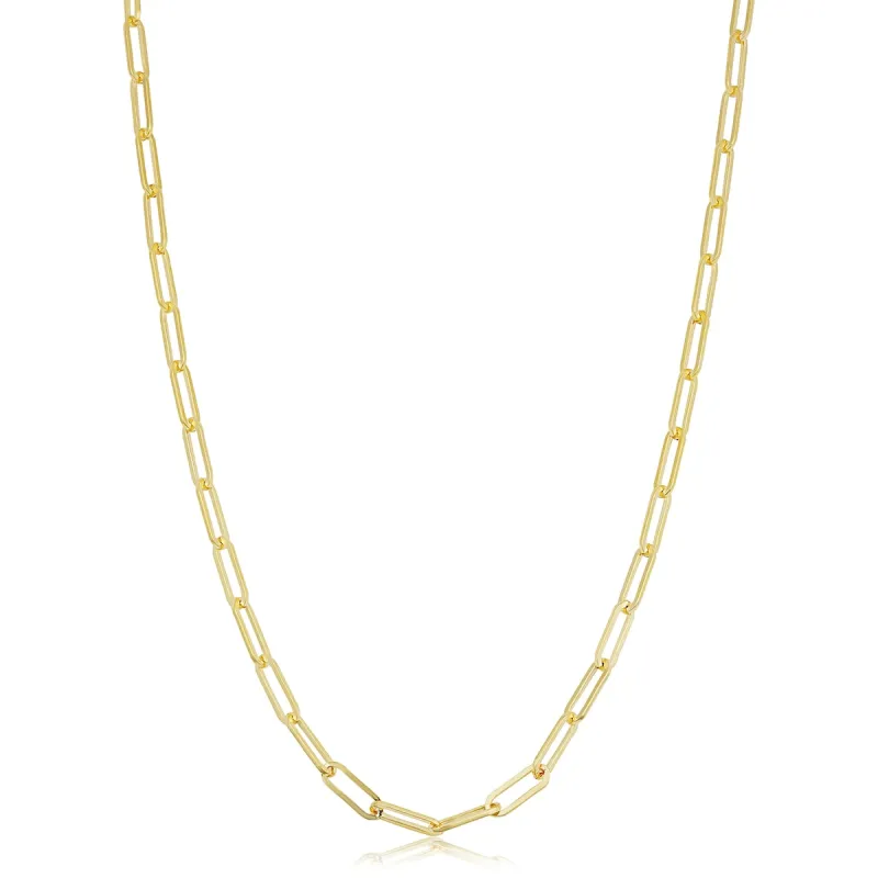 Solid 14k Gold Filled 3.1 mm Paper Clip Link Chain Necklace for Women (16, 18, 20, 24, 30 or 36 inches) sold by Zulily