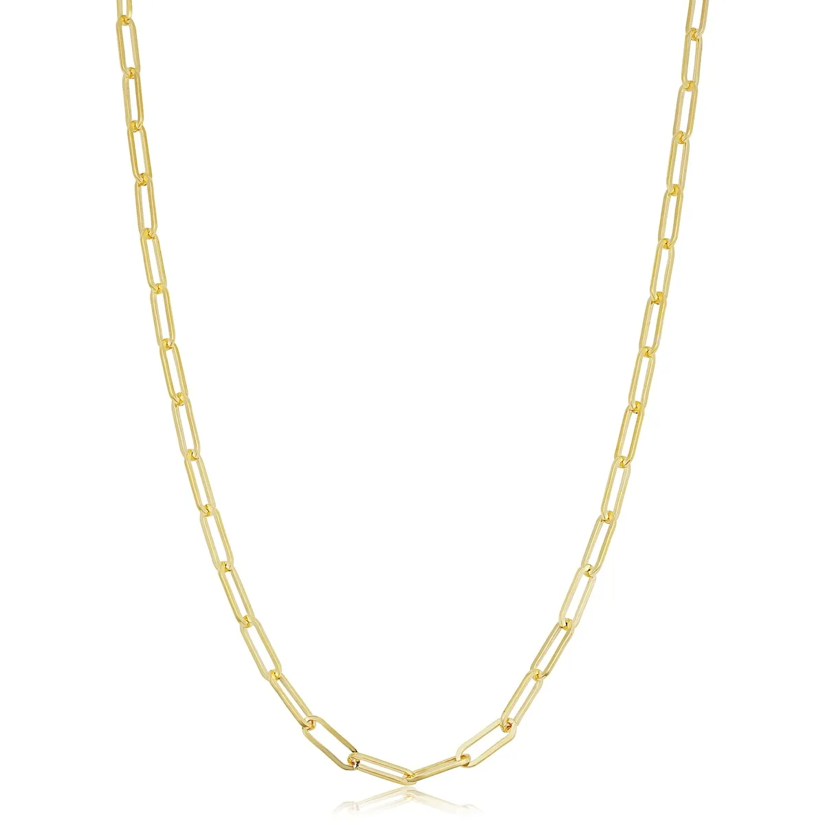 Solid 14k Gold Filled 3.1 mm Paper Clip Link Chain Necklace for Women (16, 18, 20, 24, 30 or 36 inches) sold by Zulily