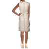 Ralph Lauren Women's Sequined Embroidered Floral Dress Beige Size 8 sold by Zulily