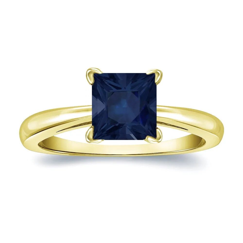 Auriya 14k Gold Princess-cut Sapphire Solitaire Engagement Ring 1 1/2ct TGW sold by Zulily product image thumbnail 2