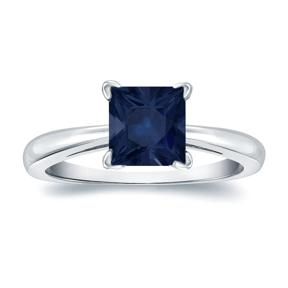 Auriya 14k Gold Princess-cut Sapphire Solitaire Engagement Ring 1 1/2ct TGW sold by Zulily