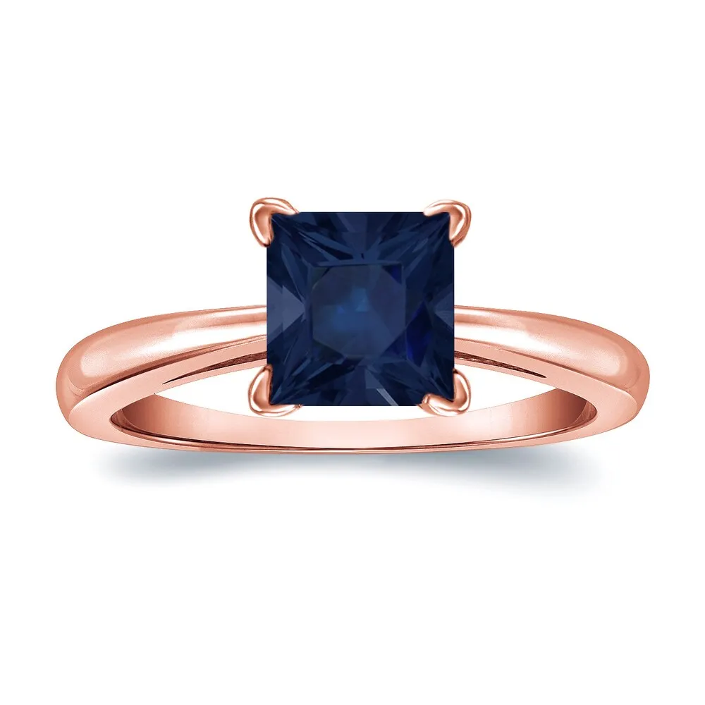 Auriya 14k Gold Princess-cut Sapphire Solitaire Engagement Ring 1 1/2ct TGW sold by Zulily product image thumbnail 3