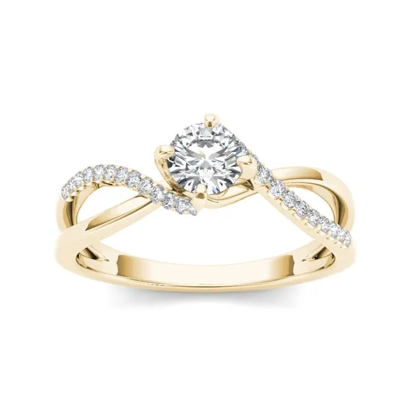 De Couer 10k Yellow Gold 1/2ct TDW Diamond Engagement Ring sold by Zulily