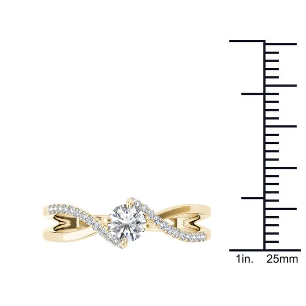 De Couer 10k Yellow Gold 1/2ct TDW Diamond Engagement Ring sold by Zulily product image thumbnail 5